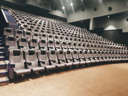 Space Saving Commercial Theater Seating Row LED Side Light Comfort Ensured